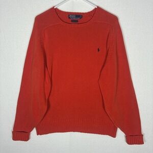 Vintage Ralph Lauren knitted jumper knitwear orange men's XL